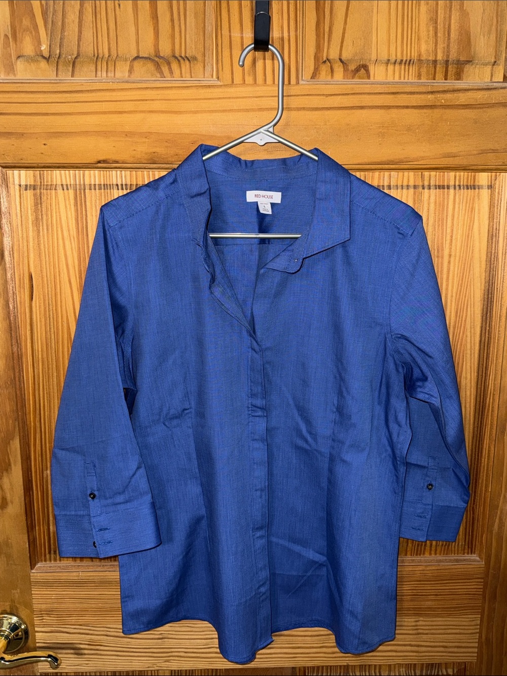 Red House Women's Blue Button-Front Shirt